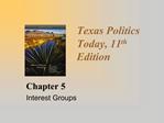 Texas Politics Today, 11th Edition