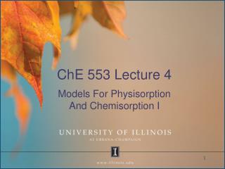 ChE 553 Lecture 4