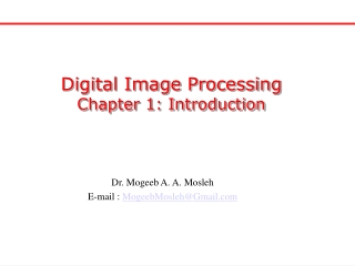 Digital Image Processing Chapter 1: Introduction