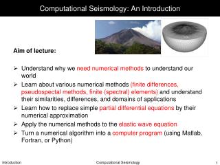 Computational Seismology: An Introduction