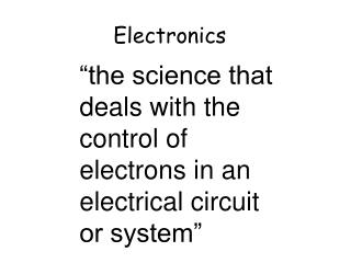 Electronics