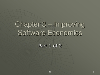 Chapter 3 – Improving Software Economics