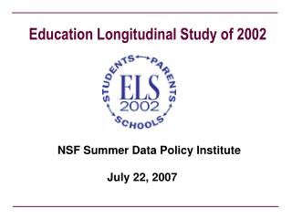Education Longitudinal Study of 2002