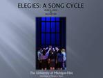 ELEGIES: A SONG CYCLE Music Lyrics By William Finn
