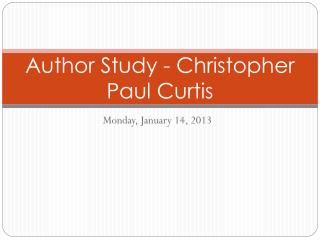 Author Study - Christopher Paul Curtis