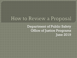 How to Review a Proposal