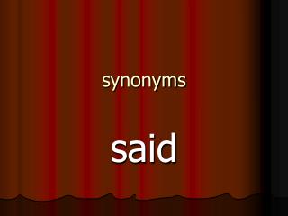 synonyms