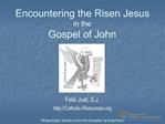 Encountering the Risen Jesus