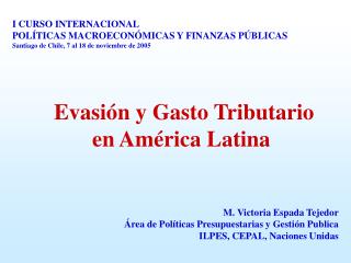 Evasión y Gasto Tributario en América Latina