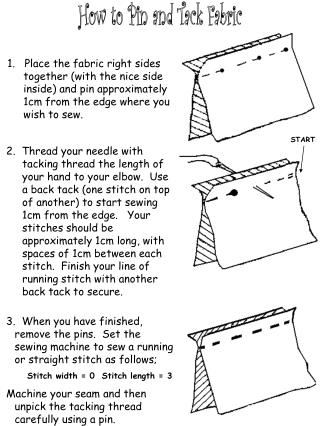 How to Pin and Tack Fabric