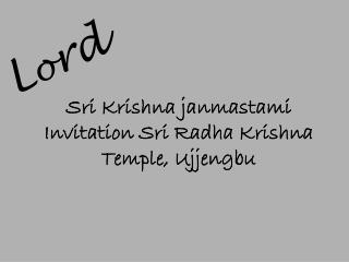 Sri Krishna janmastami Invitation Sri Radha Krishna Temple, Ujjengbu