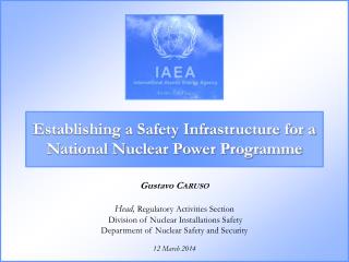 Establishing a Safety Infrastructure for a National Nuclear Power Programme