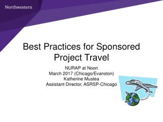 Best Practices for Sponsored Project Travel