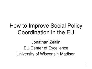 How to Improve Social Policy Coordination in the EU
