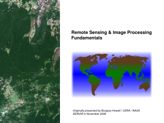 Remote Sensing & Image Processing Fundamentals