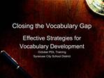 Closing the Vocabulary Gap