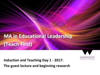 MA in Educational Leadership (Teach First)