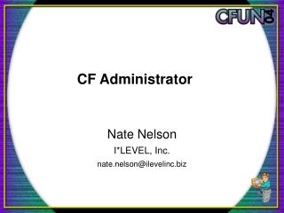 CF Administrator