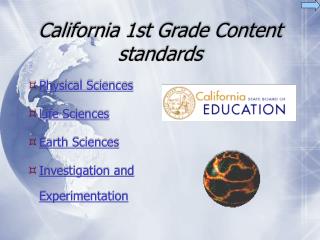 California 1st Grade Content standards