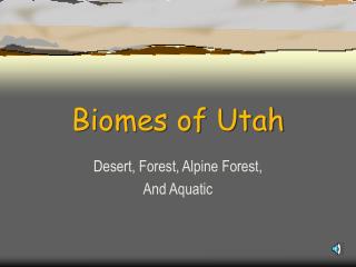 Biomes of Utah