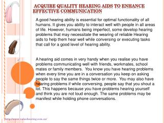 Acquire quality Hearing aids to enhance effective communicat