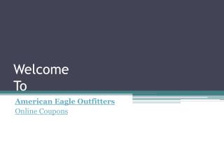 American Eagle Outfitters Online Coupons