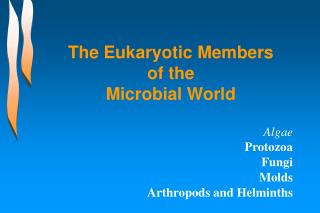 The Eukaryotic Members of the Microbial World