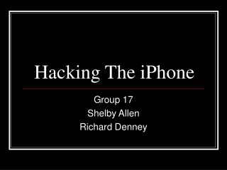 Hacking The iPhone