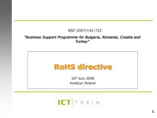 “ Business Support Programme for Bulgaria, Romania, Croatia and Turkey ”