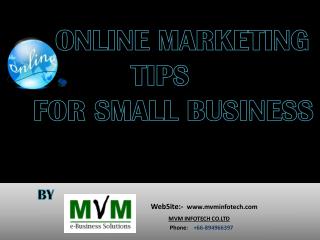 Online Marketing Tips for Small Business