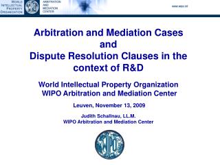 Mediation, (Expedited) Arbitration and Expert Determination