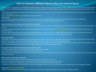 New to Amazon Affiliate? Here’s what you need to know.