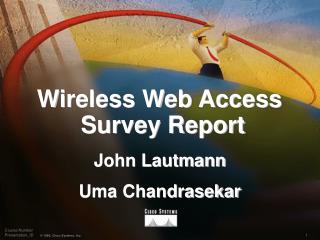 Wireless Web Access Survey Report