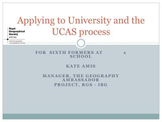Applying to University and the UCAS process