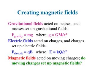 Creating magnetic fields