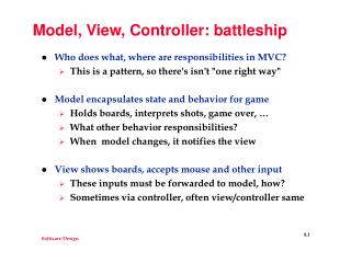 Model, View, Controller: battleship