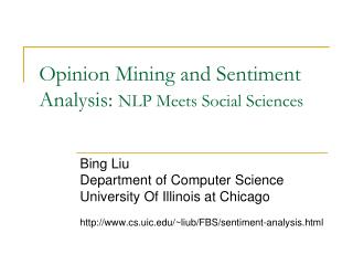 Opinion Mining and Sentiment Analysis: NLP Meets Social Sciences