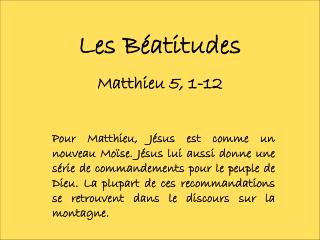 PPT - The Beatitudes PowerPoint Presentation - ID:2689355