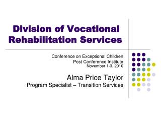 Division of Vocational Rehabilitation Services