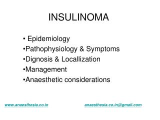 PPT - Insulinoma PowerPoint Presentation - ID:505973