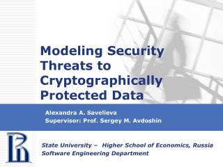 Modeling Security Threats to Cryptographically Protected Data
