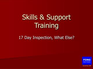 Skills & Support Training