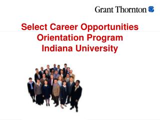 Select Career Opportunities Orientation Program Indiana University