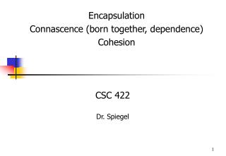 CSC 422 Dr. Spiegel