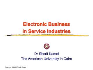 Electronic Business in Service Industries