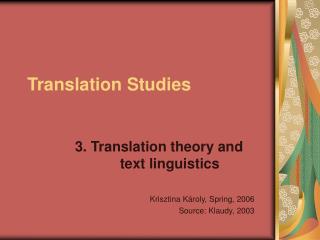 PPT - Translation Studies PowerPoint Presentation, free download - ID ...