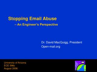 Stopping Email Abuse – An Engineer’s Perspective