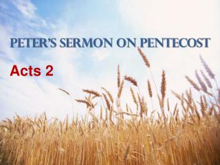 Peter’s Sermon on Pentecost