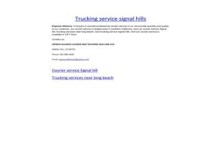 courier service Signal hill