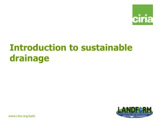 Introduction to sustainable drainage